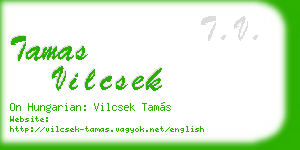 tamas vilcsek business card